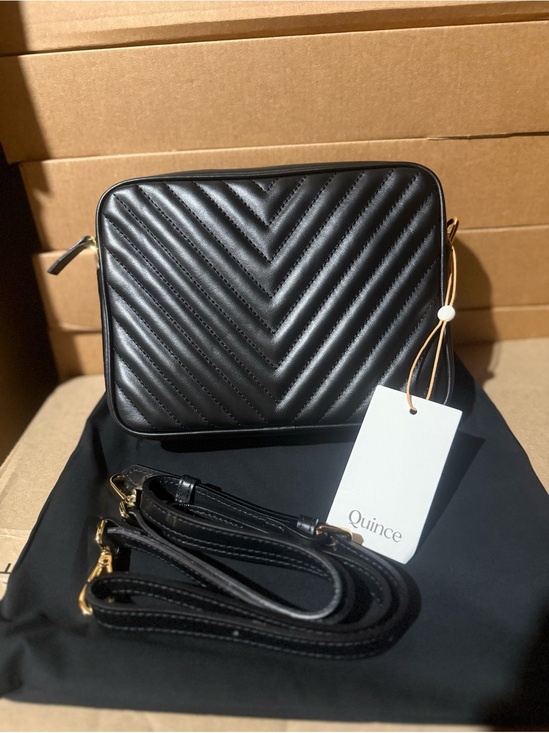 Quince Handbags - NWT Quince Genma Quilted Crossbody Bag Black